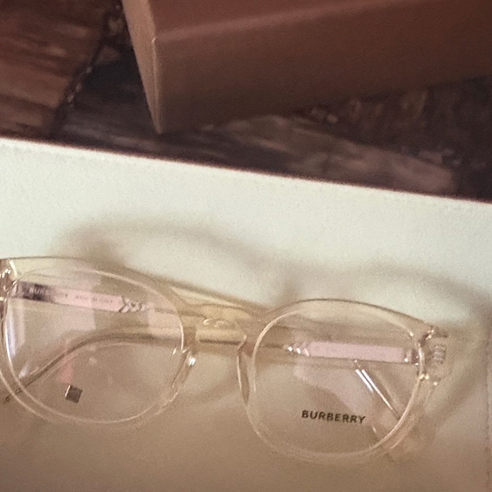 Burberry Clear Crystal Frame Eyeglasses - Picture 3 of 8